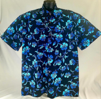 Blue Hibiscus Hawaiian Shirt